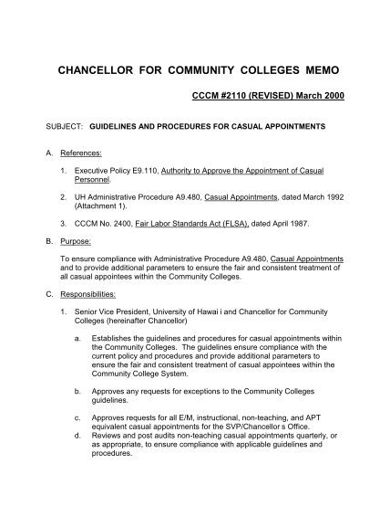 17419528-chancellor-for-community-colleges-memo-cccm-2110-revised-march-2000-subject-guidelines-and-procedures-for-casual-appointments-a-hawaii