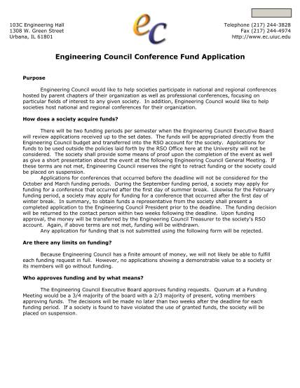 17456522-sample-conference-fund-application-engineering-council-ec-illinois