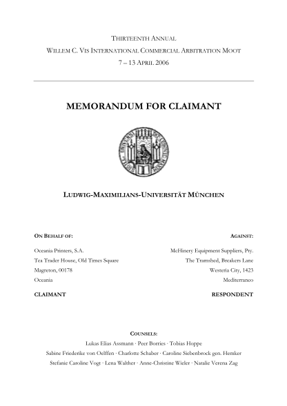 1755616-claimant13-1m-memorandum-for-claimant-other-forms-cisg-law-pace