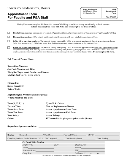 17562819-appointment-form-for-faculty-and-pampa-staff-university-of-morris-umn