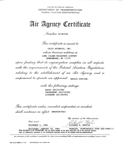 17861675-faa-air-agency-certificate-islip-avionics-inc