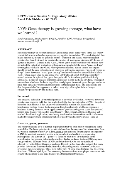 17909919-2005-gene-therapy-is-growing-teenage-what-have-we-learned