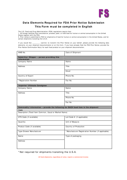 18176182-fillable-data-elements-required-for-fda-prior-notice-submission-form