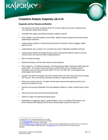 18286934-competitive-analysis-kaspersky-lab-amp-ca