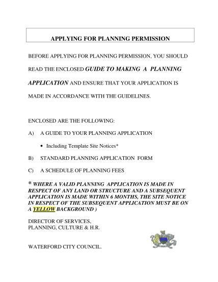 18450651-guide-to-making-a-planning-application-waterford-city-council