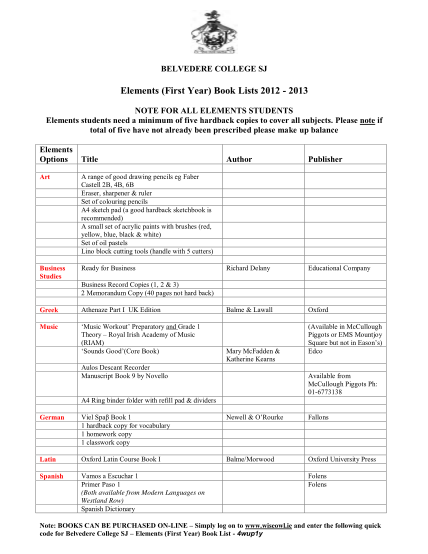 18456574-elements-first-year-book-lists-2012-2013-belvedere-college-sj-belvederecollege