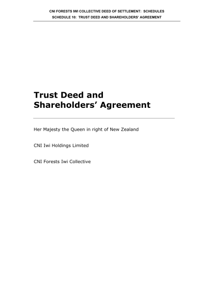 18633344-schedule-10-trust-deed-and-shareholders-agreement