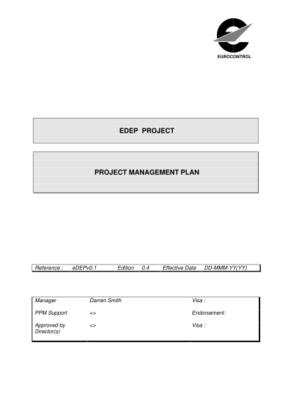 18771674-edep-project-project-management-plan-eurocontrol-eurocontrol