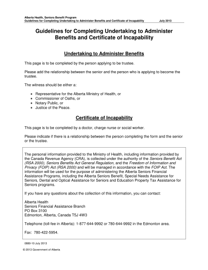 18845669-fillable-undertaking-to-administer-benefits-and-certificate-of-incapability-form