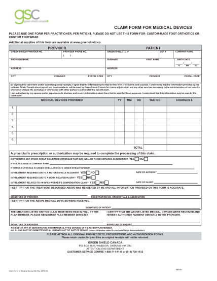 18851645-fillable-green-shield-claim-form-for-medical-devices