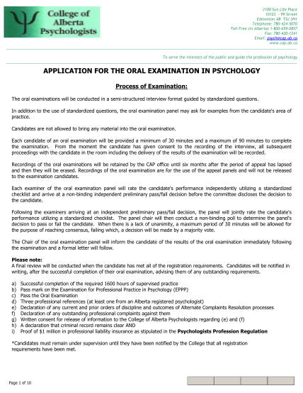 18885455-application-for-the-oral-examination-college-of-alberta-psychologists-cap-ab