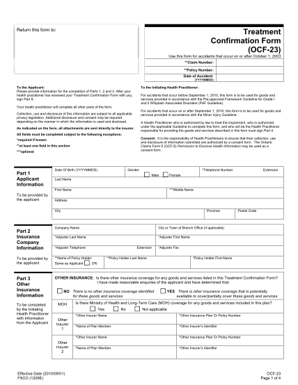 18944127-treatment-confirmation-form-ocf-23-effective-september-1-2010-fsco-gov-on