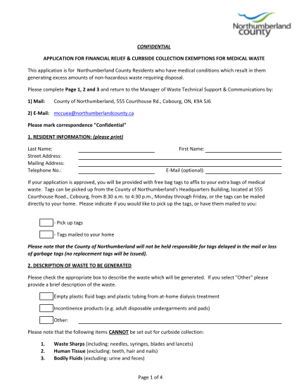 18964494-medical-waste-subsidy-application-form-northumberland-county