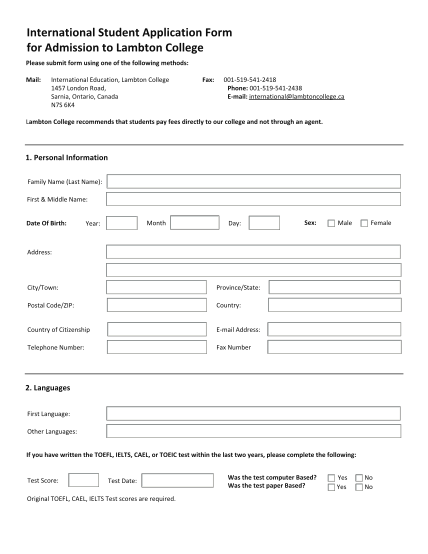 18999316-fillable-lambton-college-application-form