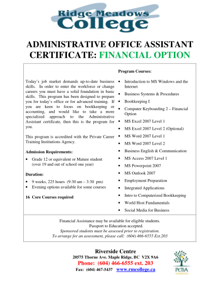 19002293-administrative-office-assistant-certificate-financial-option-ridge