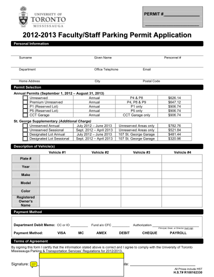 19007163-annual-facultystaff-parking-permit-application-form-university-of-utm-utoronto