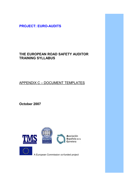19078404-road-safety-audit-report-template-european-commission-bivv