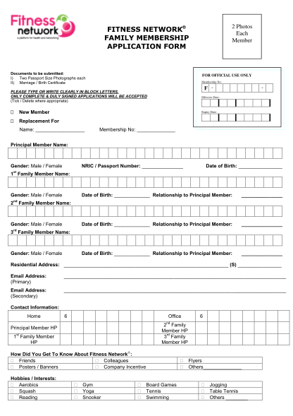19133715-fitness-network-family-membership-application-form