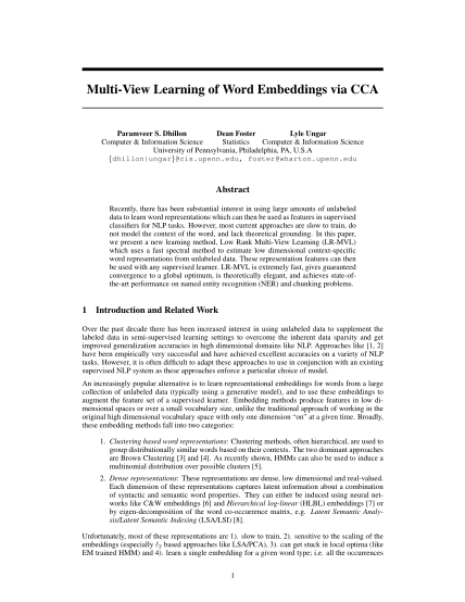 1915766-multi-view-learning-of-word-embeddings-via-cca-university-of