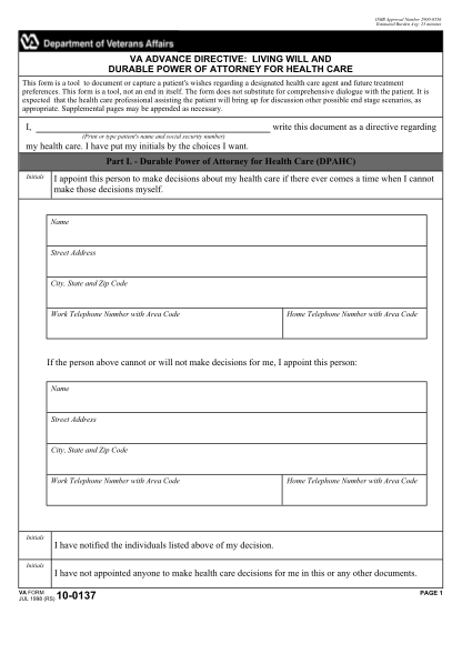 19192833-fillable-vha-10-0137-fill-form