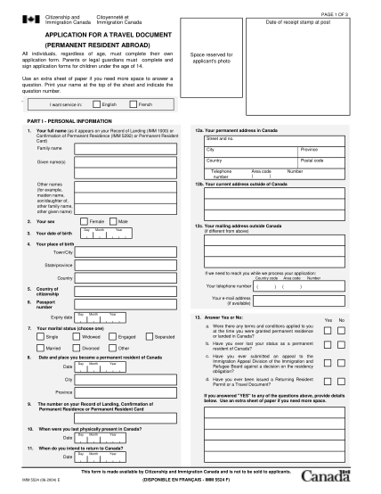 travel document uk application
