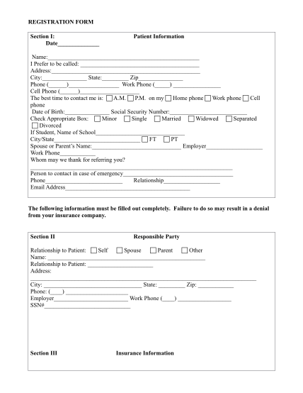 19253488-registration-form-section-i-patient-information