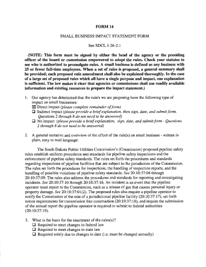 192762-072709impact-form-14-small-business-impact-statement-form-see-sdcl-state-south-puc-sd