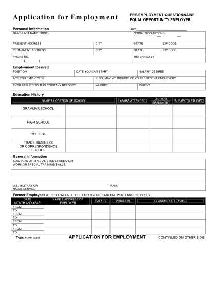 19412771-fillable-tops-form-32851-application-for-employment-fillable