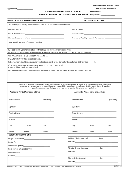 19442649-fillable-spring-ford-area-school-district-facilities-use-form