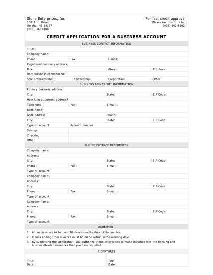 19448992-credit-application-for-a-business-account-stone-enterprises