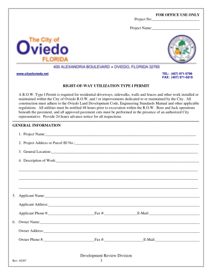 19457477-row-type-i-permit-app-0207doc-form-cityofoviedo