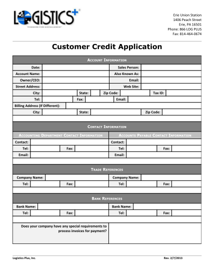 19526672-customer-credit-application-logistics-plus