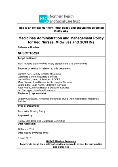 19535501-medicines-administration-and-management-policy-for-reg-nurses-midwives-and-scphnsdoc-northerntrust-hscni