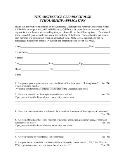 19560547-the-abstinence-clearinghouse-scholarship-application