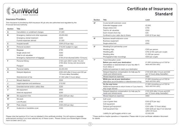 19604272-fillable-sunworld-axa-standard-travel-insurance-wording-form