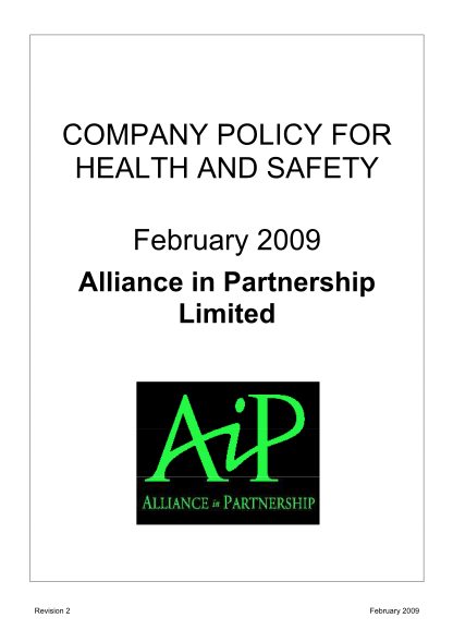 19778507-company-policy-for-health-and-safety-february-2009