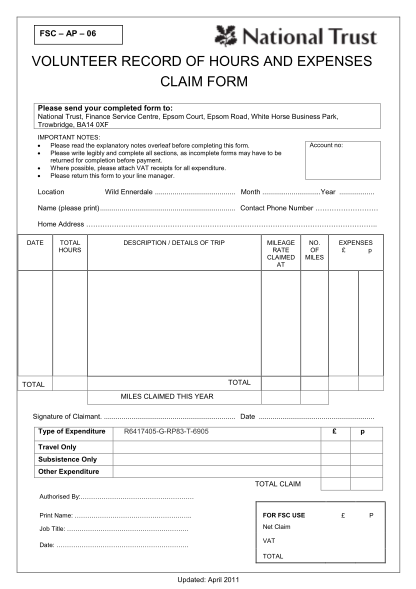 19788409-fillable-national-trust-volunteer-expenses-claim-form