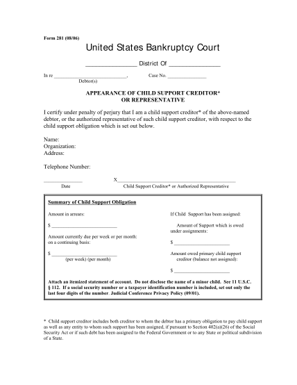20325-fillable-bankruptcy-court-proof-of-claim-child-support-creditor-form-281-uscourts