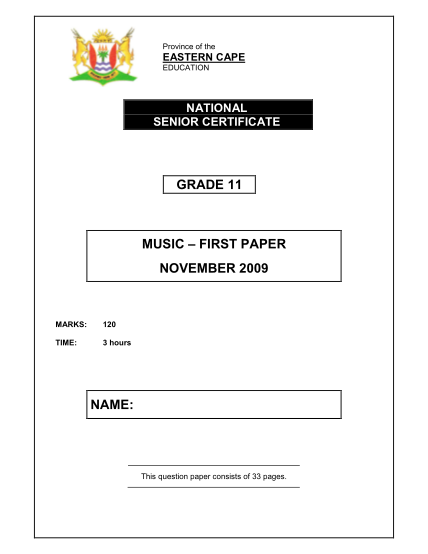 20416707-grade-11-music-first-paper-november-2009-name-curriculum