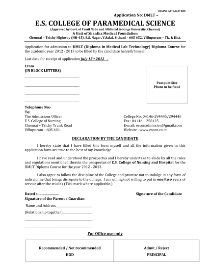 20556759-fillable-escollege-of-nursig-in-vilupuram-dmlt-application-form