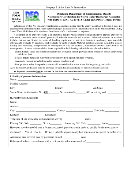 20582698-see-page-3-of-this-form-for-instructions-deq-form-605-004-deq-state-ok