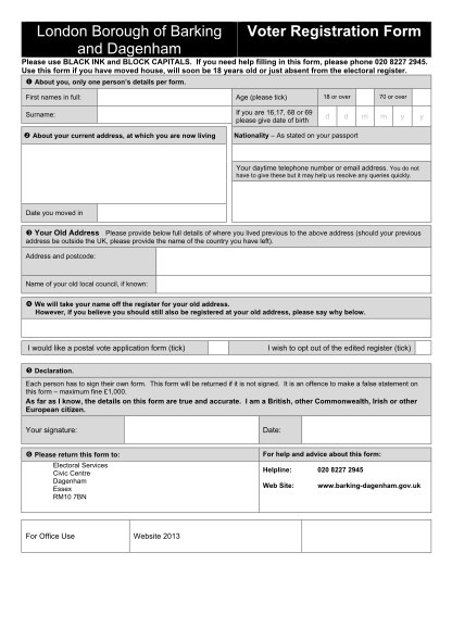 20726375-fillable-barking-and-dagenham-voter-registration-form