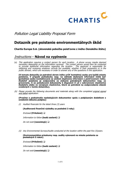 20732196-fillable-chartis-europes-pollution-legal-liability-form