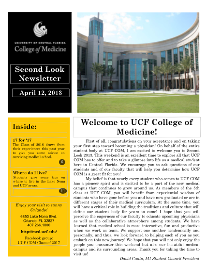 20788374-second-look-newsletter-april-12-2013-inside-ucf-college-of-med-ucf