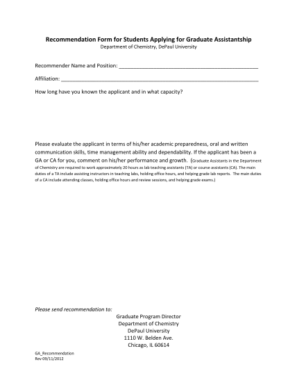 20894610-fillable-depaul-university-chemistry-department-graduate-assistantship-form-csh-depaul