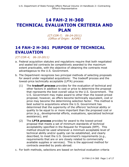21084794-14-fah-2-h-360-pre-solicitation-activities-technical-evaluation-criteria-and-plan-subchapter-covers-state