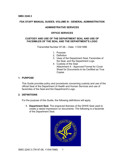 21169132-smg-22403-staff-manual-guide-22403custody-and-use-of-the-departmental-seal-and-use-of-the-facsimiles-of-the-seal-and-the-departments-logo-fda