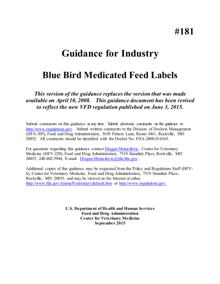 21172162-blue-bird-medicated-feed-labels-food-and-drug-administration-fda