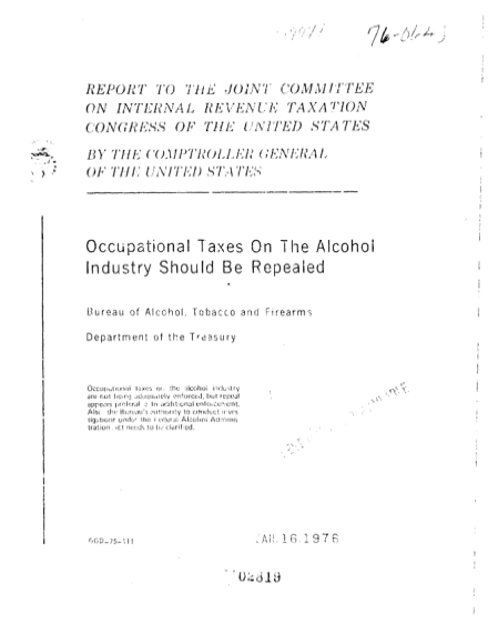 21204452-ggd-75-111-occupational-taxes-on-the-alcohol-industry-should-be-repealed-tax-policy-and-administration-gao