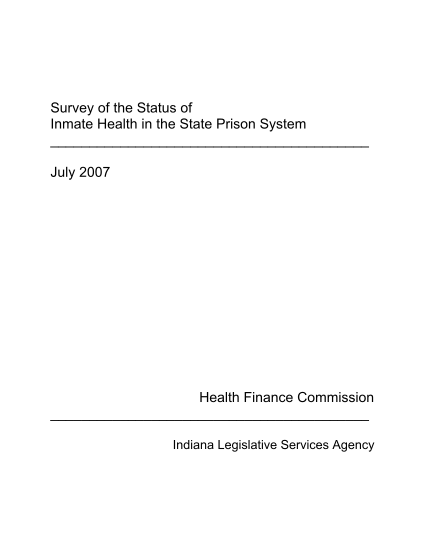 21463280-survey-of-the-status-of-inmate-health-in-the-state-state-of-indiana